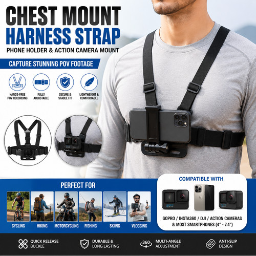 Adjustable chest mount harness - adjustable,