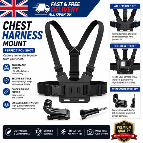 Chest mount harness for - harness, gopro
